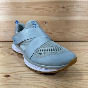 TIEM Slipstream Indoor Cycling Shoes Men’s 8 Light Grey Royal White 2 Bolt Cleat